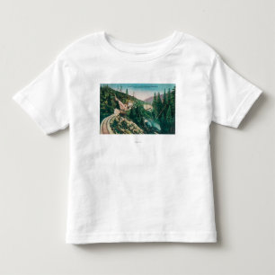 Uitzicht van de spoorweg van de zuidelijke Stille  Kinder Shirts
