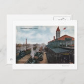 Uitzicht van de spoorweg van het station van de Un Briefkaart (Voorkant / Achterkant)