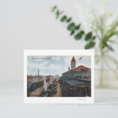 Uitzicht van de spoorweg van het station van de Un Briefkaart (Staand voorkant)