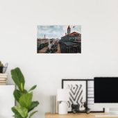 Uitzicht van de spoorweg van het station van de Un Poster (Thuiskantoor)