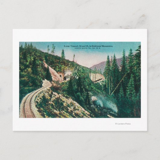 Uitzicht van de spoorweg van het zuidelijke deel v briefkaart (Voorkant)