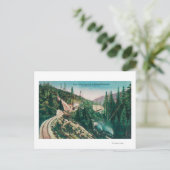 Uitzicht van de spoorweg van het zuidelijke deel v briefkaart (Staand voorkant)