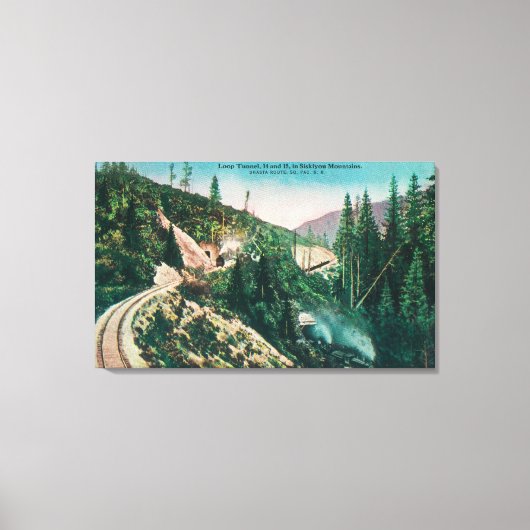 Uitzicht van de spoorweg van het zuidelijke deel v canvas afdruk (Voorkant)