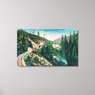 Uitzicht van de spoorweg van het zuidelijke deel v canvas afdruk