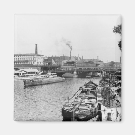 Uitzicht van de Spree, Berlijn, c.1910 Magneet (Voorkant)