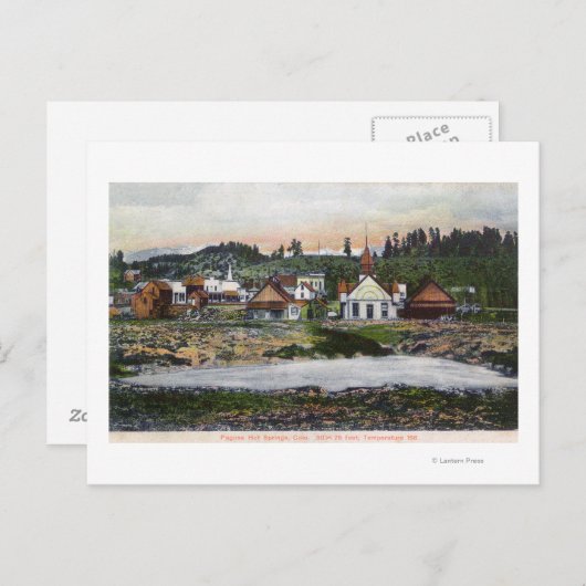 Uitzicht van de Springs en de stad Briefkaart (Voorkant / Achterkant)