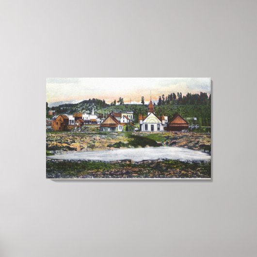 Uitzicht van de Springs en de stad Canvas Afdruk (Voorkant)