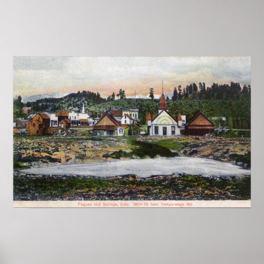 Uitzicht van de Springs en de stad Poster (Voorkant)