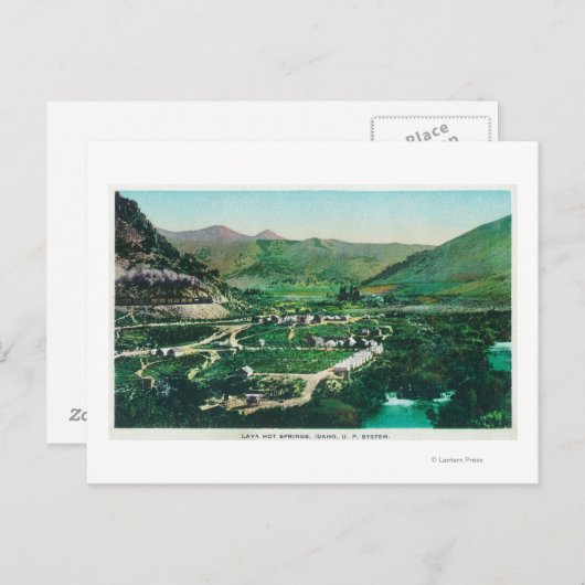 Uitzicht van de SpringsLava Hot Springs, ID Briefkaart (Voorkant / Achterkant)