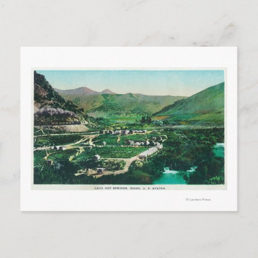 Uitzicht van de SpringsLava Hot Springs, ID Briefkaart (Voorkant)