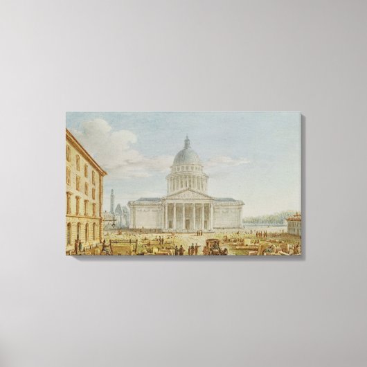 Uitzicht van de St. Genevieve kerk, Canvas Afdruk (Voorkant)