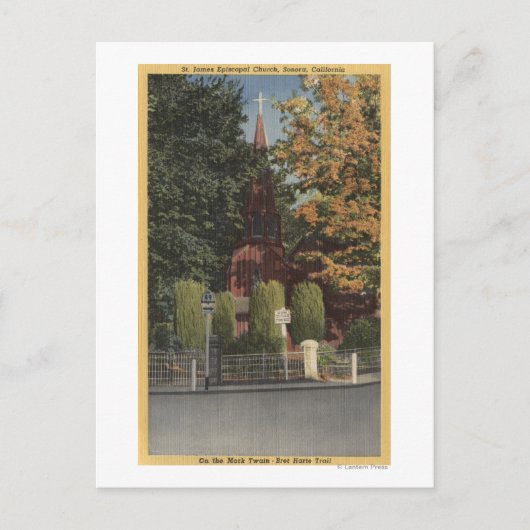 Uitzicht van de St. James Episcopale Kerk Briefkaart (Voorkant)