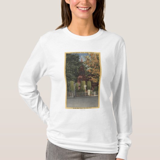 Uitzicht van de St. James Episcopale Kerk T-shirt (Voorkant)