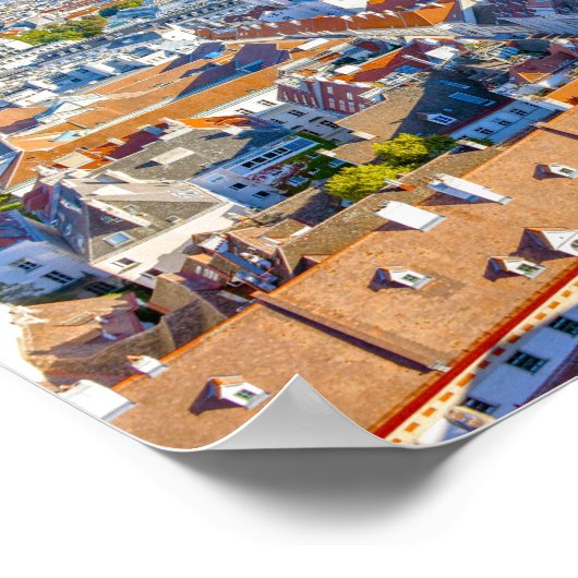 Uitzicht van de St. Stephen's Cathedral Tower, Wen Poster (Hoek)