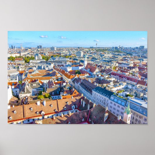 Uitzicht van de St. Stephen's Cathedral Tower, Wen Poster (Voorkant)