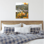 Uitzicht van de staat Camden Hills door Herfst Tre Canvas Afdruk (Insitu (Slaapkamer))