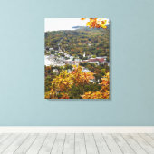 Uitzicht van de staat Camden Hills door Herfst Tre Canvas Afdruk (Insitu (Houten vloer))
