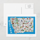 Uitzicht van de staat met Cartoons, Schilderachtig Briefkaart (Voorkant / Achterkant)