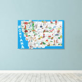 Uitzicht van de staat met Cartoons, Schilderachtig Canvas Afdruk (Insitu (Houten vloer))