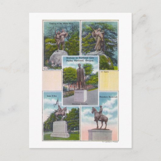 Uitzicht van de Staatsposten in de parken van Port Briefkaart (Voorkant)