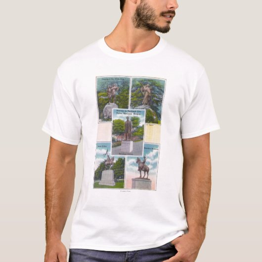 Uitzicht van de Staatsposten in de parken van Port T-shirt (Voorkant)