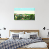 Uitzicht van de stad 18 canvas afdruk (Insitu (Slaapkamer))