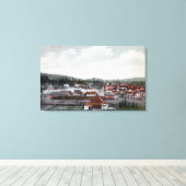 Uitzicht van de stad 2 canvas afdruk (Insitu (Houten vloer))