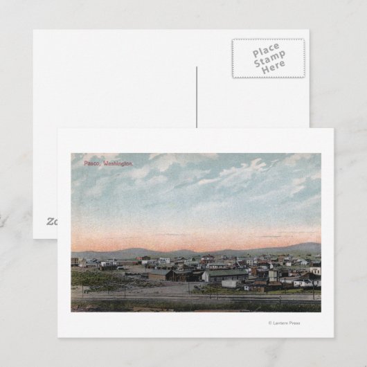 Uitzicht van de stad 4 briefkaart (Voorkant / Achterkant)