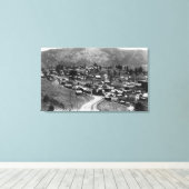 Uitzicht van de stad 6 canvas afdruk (Insitu (Houten vloer))