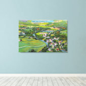 Uitzicht van de stad 9 canvas afdruk (Insitu (Houten vloer))