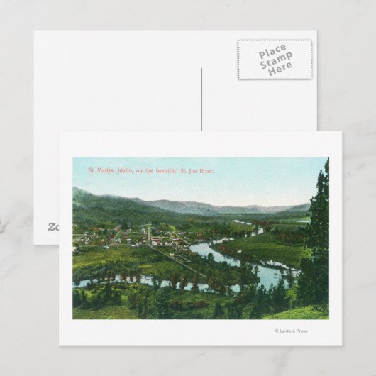 Uitzicht van de stad aan de St. Joe Briefkaart (Voorkant / Achterkant)