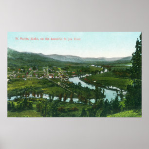 Uitzicht van de stad aan de St. Joe Poster