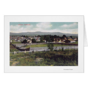 Uitzicht van de stad Alturas, CA