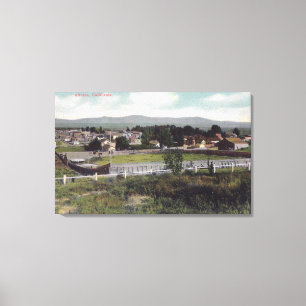 Uitzicht van de stad Alturas, CA Canvas Afdruk