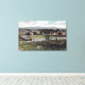 Uitzicht van de stad Alturas, CA Canvas Afdruk (Insitu (Houten vloer))