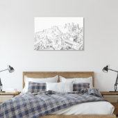 Uitzicht van de stad Avignon en de omgeving daarva Canvas Afdruk (Insitu (Slaapkamer))