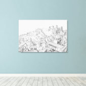 Uitzicht van de stad Avignon en de omgeving daarva Canvas Afdruk (Insitu (Houten vloer))