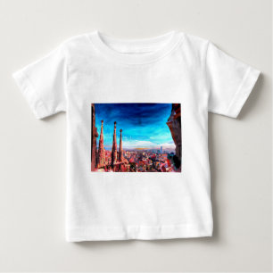 Uitzicht van de stad Barcelona en Sagrada Familia