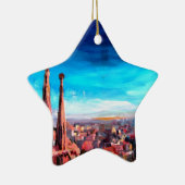 Uitzicht van de stad Barcelona en Sagrada Familia Keramisch Ornament (Rechts)