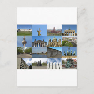 Uitzicht van de stad Berlijn in Duitsland Briefkaart