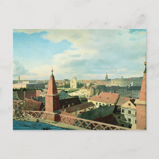Uitzicht van de stad Berlijn met het Museum van Al Briefkaart (Voorkant)
