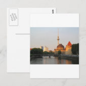 Uitzicht van de stad Berlijn op de Spree Briefkaart (Voorkant / Achterkant)