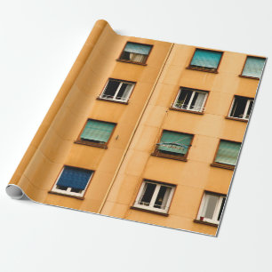Uitzicht van de stad Bilbaoflat, architec Cadeaupapier