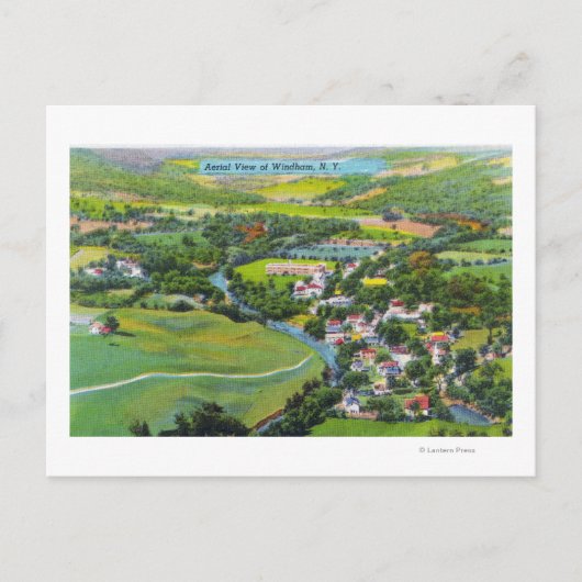 Uitzicht van de stad briefkaart (Voorkant)