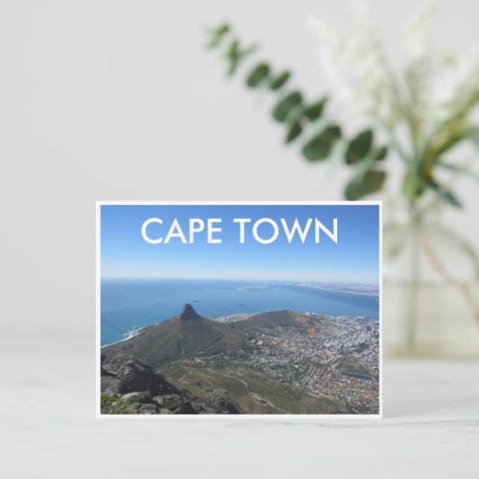 uitzicht van de stad cape briefkaart (Staand voorkant)