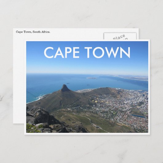 uitzicht van de stad cape briefkaart (Voorkant / Achterkant)