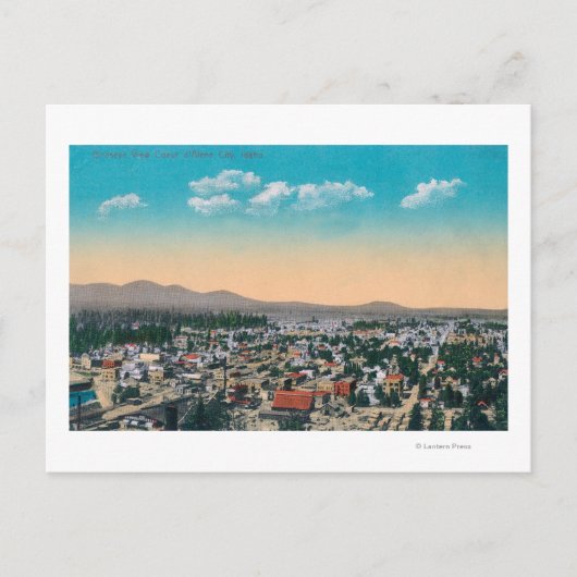 Uitzicht van de stad Coeur d'Alene, ID Briefkaart (Voorkant)