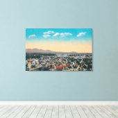Uitzicht van de stad Coeur d'Alene, ID Canvas Afdruk (Insitu (Houten vloer))