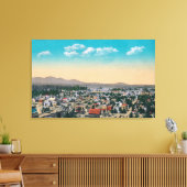 Uitzicht van de stad Coeur d'Alene, ID Canvas Afdruk (Insitu (Woonkamer))
