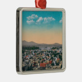 Uitzicht van de stad Coeur d'Alene, ID Metalen Ornament (Rechts)